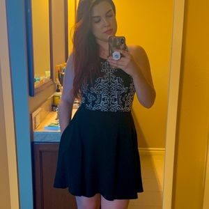 Black Beaded Cocktail Dress